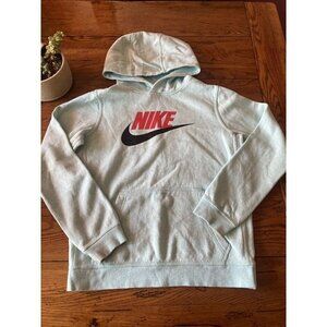 𝅺nike Hoodie Mens Small Blue Pullover Sweatshirt Teal Blue Green